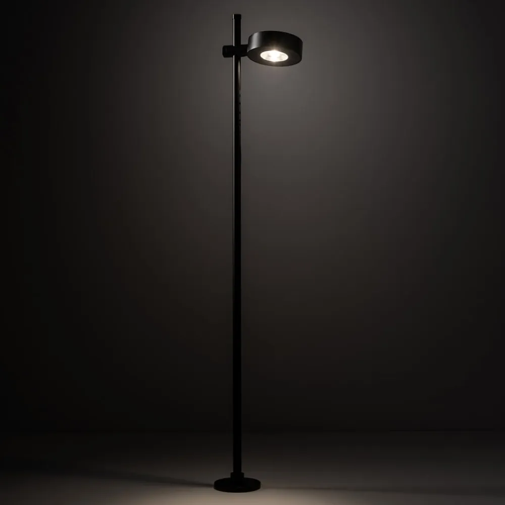 Nowodvorski Lighting LED-sokkellampe Tessa, sort, aluminium, højde 100 cm