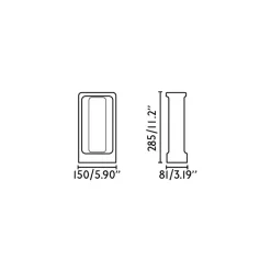 FARO BARCELONA LED-sokkellampe Totem, grå, beton, højde 28,5 cm