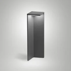 Fabas Luce LED-solcellebelysning Fold, mørkegrå, bevægelsessensor, IP54