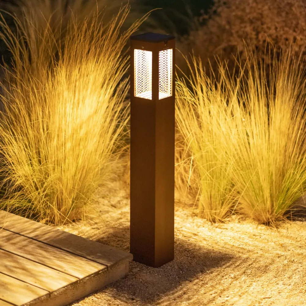Les Jardins LED-solcellebelysning Tradition Sensor Corten 90 cm