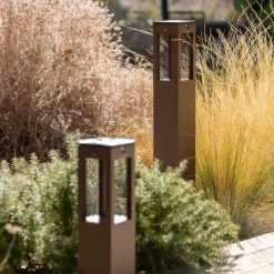 Les Jardins LED-solcellebelysning Tradition Sensor Corten 90 cm