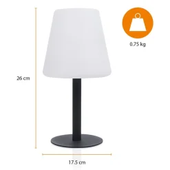 Smartwares LED-solcellebordlampe OSL-50012 med genopladeligt batteri og USB-kabel