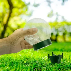 Näve LED-solcelle-dekolampe 5248203 i glas, sæt med 3