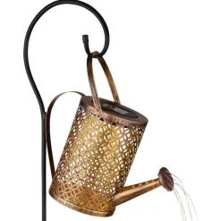 LED-solcellelampe 336523, guld, vandkande, jordspyd, metal^Globo Outlet