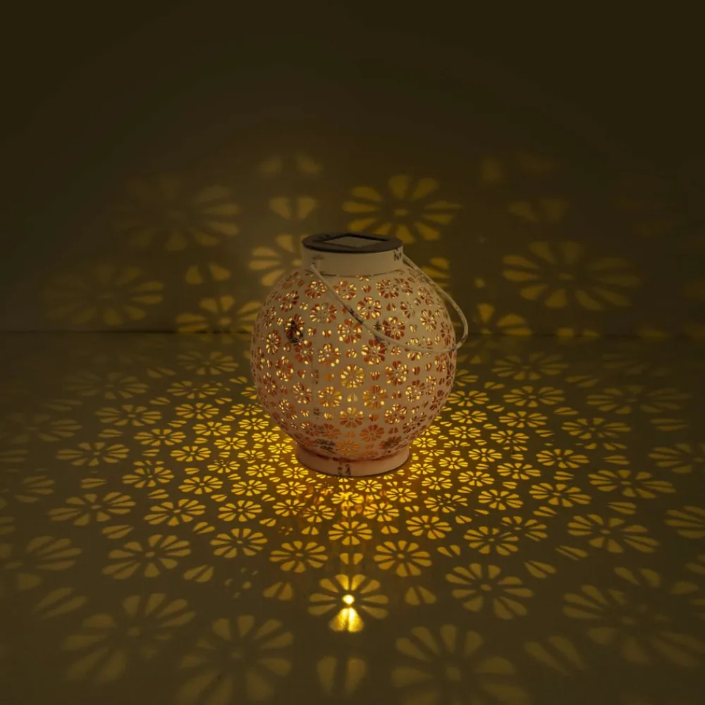 Näve LED-solcellelampe 52854, hvid, metal, 20 cm, IP44, 2 stk