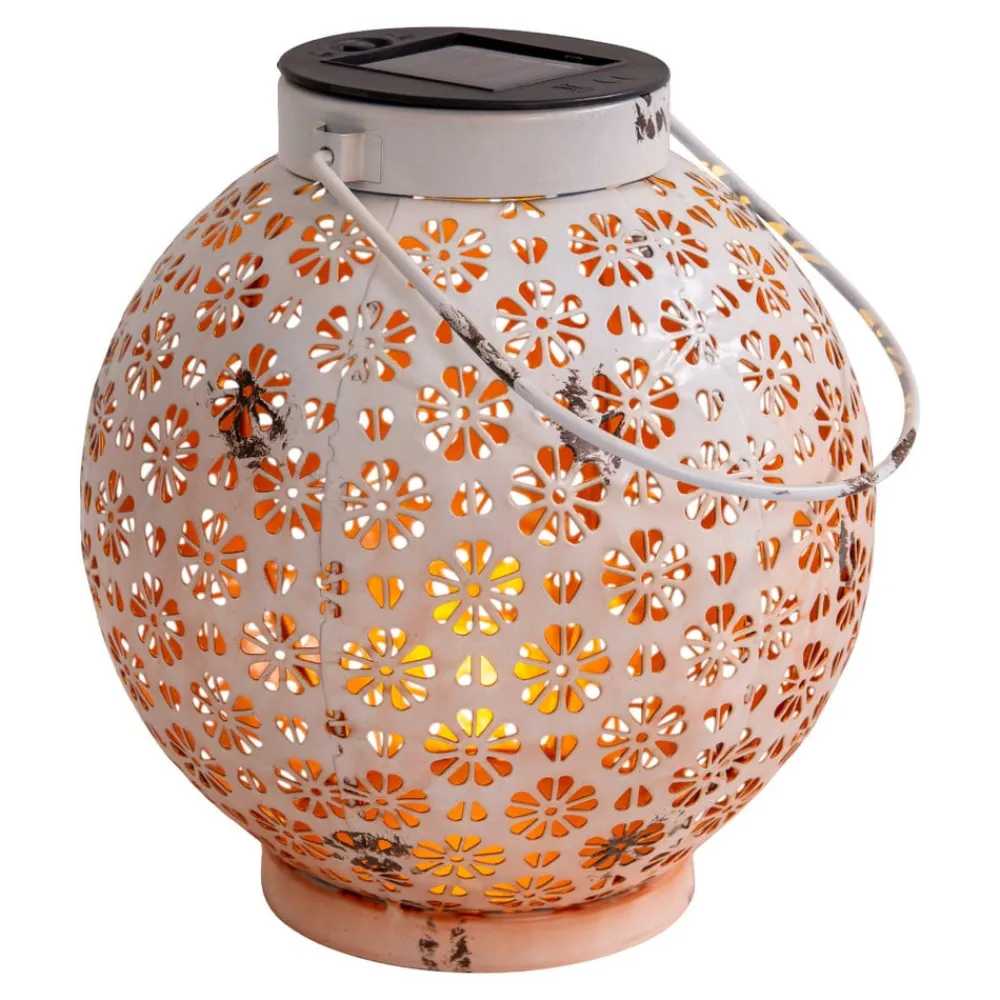 Näve LED-solcellelampe 52854, hvid, metal, 20 cm, IP44, 2 stk