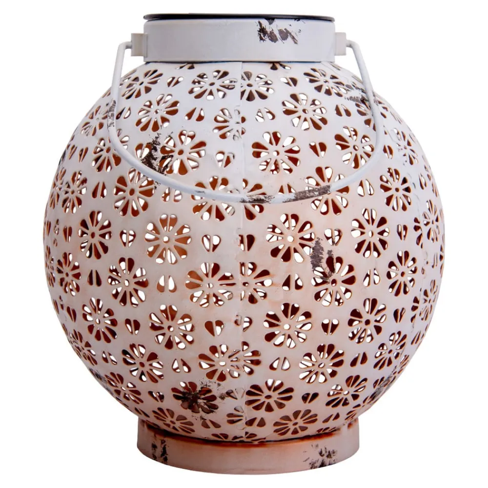 Näve LED-solcellelampe 52854, hvid, metal, 20 cm, IP44, 2 stk