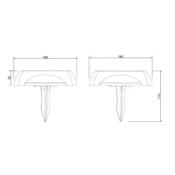 Globo Solcellelamper|Udendørs Spot>LED-solcellelampe 36505, jordspyd, væglampe, sort, aluminium