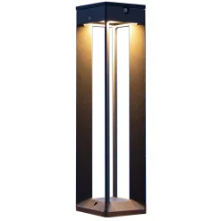 Les Jardins Solcelle Lampe Med Sensor|Sokkellamper Med Sensor>LED-solcellelampe Borne med sensor, 45 cm, grå