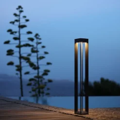 LED-solcellelampe Borne med sensor, 90 cm, grå^Les Jardins New