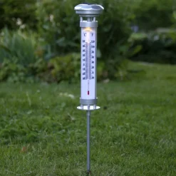 STAR TRADING Dekorationsbelysning>LED-solcellelampe Celsius, udendørstermometer