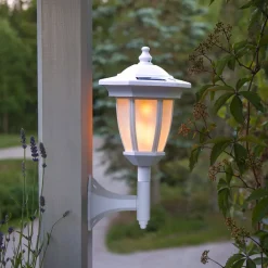 LED-solcellelampe Flame, 4-i-1, hvid^STAR TRADING Discount