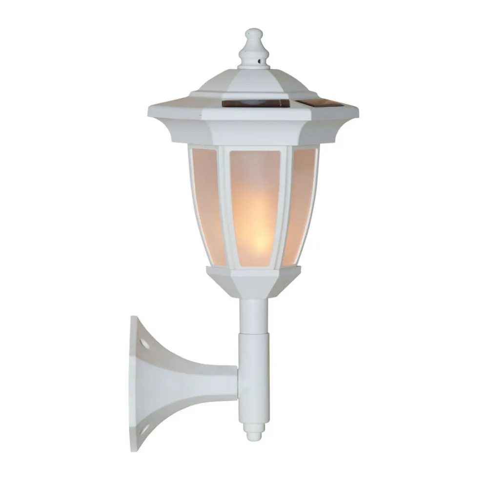 LED-solcellelampe Flame, 4-i-1, hvid^STAR TRADING Discount