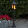 STAR TRADING Sokkellamper|Udendørs Spot>LED-solcellelampe Flame, 4-i-1, sort