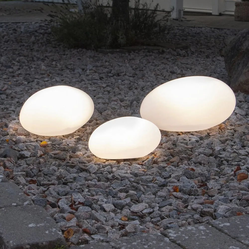 STAR TRADING Dekorationsbelysning|Solcellelamper>LED-solcellelampe Globy i stenform, længde 26,5 cm