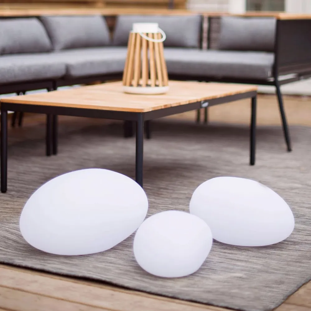 STAR TRADING Dekorationsbelysning|Solcellelamper>LED-solcellelampe Globy i stenform, længde 26,5 cm