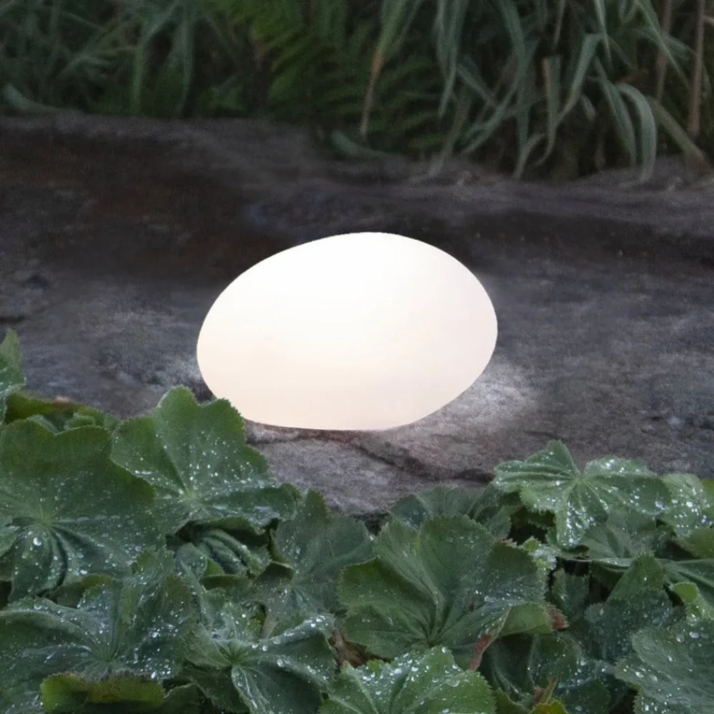 STAR TRADING Dekorationsbelysning|Solcellelamper>LED-solcellelampe Globy i stenform, længde 26,5 cm