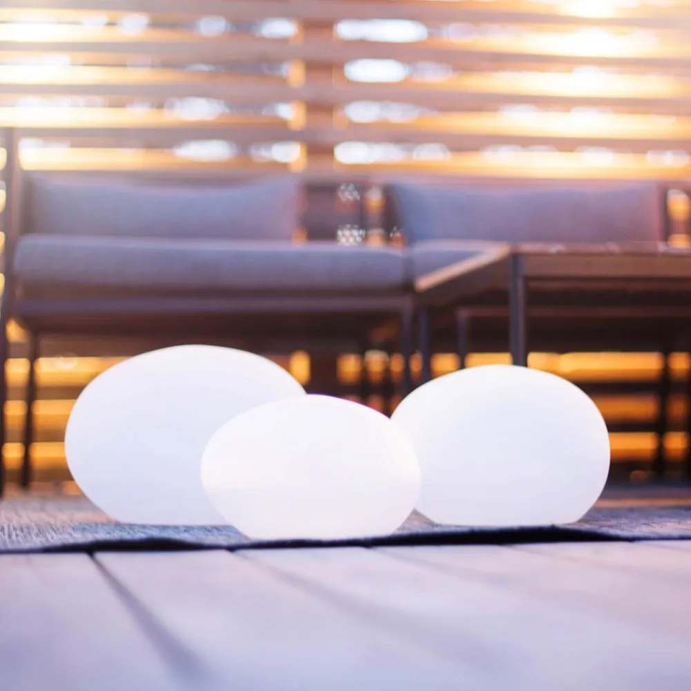 STAR TRADING Dekorationsbelysning|Solcellelamper>LED-solcellelampe Globy i stenform, længde 26,5 cm