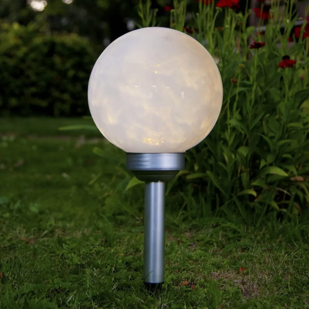 STAR TRADING LED-solcellelampe Lunay, roterende lyskilde