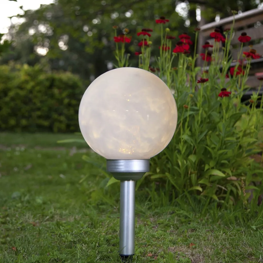 STAR TRADING LED-solcellelampe Lunay, roterende lyskilde