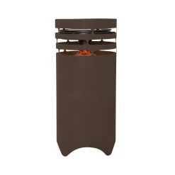 STAR TRADING LED-solcellelampe Marron, højde 40 cm, brun, metal, USB-C