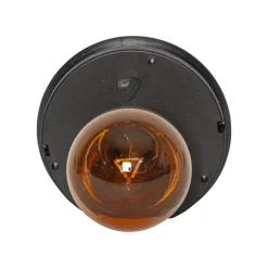 STAR TRADING LED-solcellelampe Marron, højde 25 cm, brun, metal, USB-C