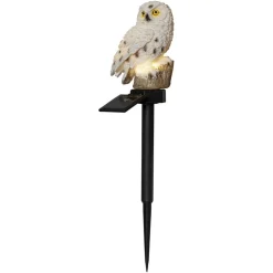 LED-solcellelampe Owl med jordspyd^STAR TRADING Online