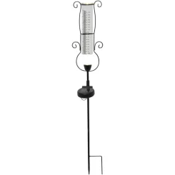 STAR TRADING LED-solcellelampe Pluvio med regnmåler