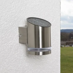 LED-solcellelampe Salma til anbringelse på muren^Lindby