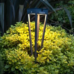 Les Jardins LED-solcellelampe Tinka, 52 cm høj, grå