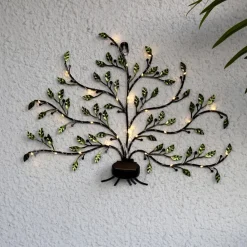 STAR TRADING LED-solcellelampe Tree of life