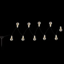 LED-solcelle-lyskæde 33708-10 i metallisk sølv^Globo New