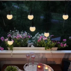 STAR TRADING Dekorationsbelysning|Solcellelamper>LED-solcellelyskæde combo, 6 lyskilder, IP44, plast