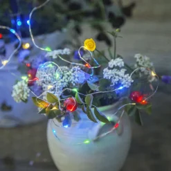 LED-solcellelyskæde Dew Drop, flerfarvet^STAR TRADING Hot