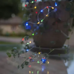 LED-solcellelyskæde Dew Drop, flerfarvet^STAR TRADING Hot