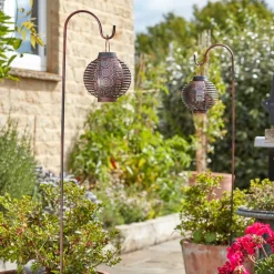 SMART GARDEN LED-solspyd Forli, flammeeffekt, 2 stk. sæt, 93 cm, IP44