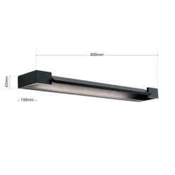 ORION LED-spejlbelysning Marilyn i sort, bredde 60 cm
