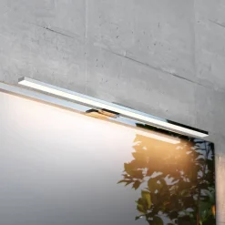 MCJ Væg- Og Spejllamper>LED-spejlbelysning Triga IP44, krom, 60 cm, 3.000K