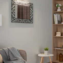 MCJ Væg- Og Spejllamper>LED-spejlbelysning Triga IP44 sort 40 cm, 3.000K