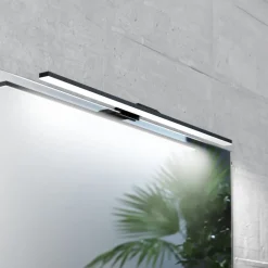 MCJ LED-spejlbelysning Triga IP44 sort 60 cm, 4.000K