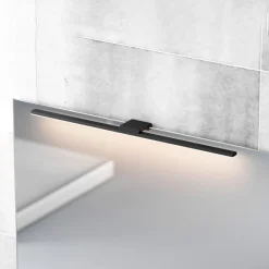 MCJ Væg- Og Spejllamper|Væglamper>LED-spejlbelysning Triga IP44 sort 60 cm, 3.000K