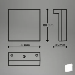 Briloner LED-spejllampe Aniani, hvid, 4.000 K, sæt med 2 stk