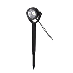 Näve LED-spot med jordspyd NOMI, sort, 6 stk. sæt, IP44