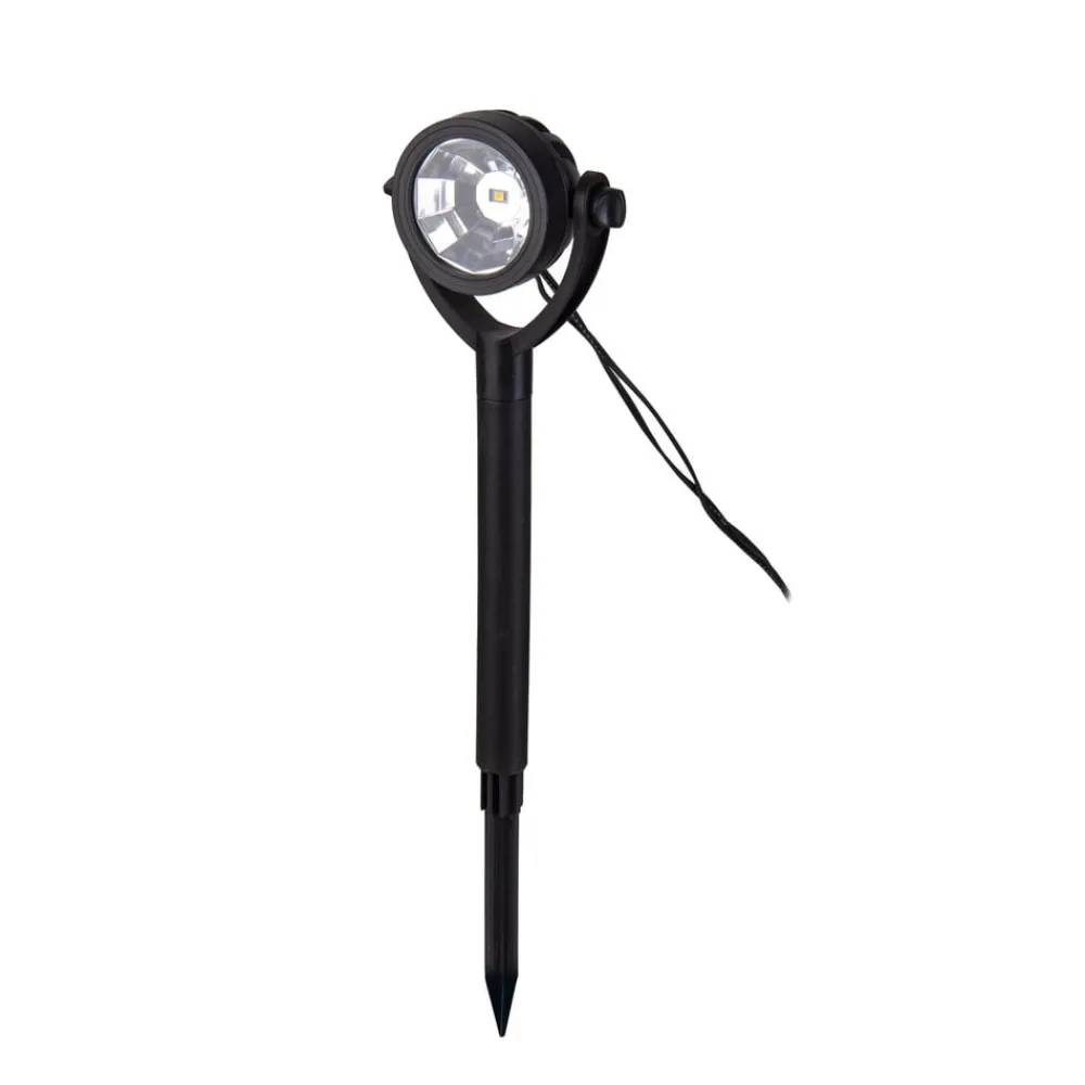 Näve LED-spot med jordspyd NOMI, sort, 6 stk. sæt, IP44