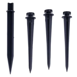 Näve LED-spot med jordspyd SPOTI, sort, 3-sæt, IP44