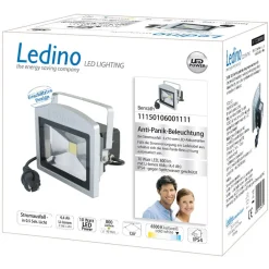 Ledino LED-spotlight Benrath, anti-panik-lampe m. batteri