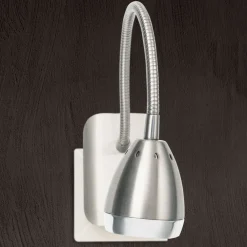 ORION Væglamper>LED-stikkontaktlampe Manvel med kontakt, nikkel