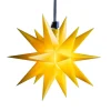 LED-stjerne, ude, 18-takket, Ø 12 cm, batteri, gul^STERNTALER