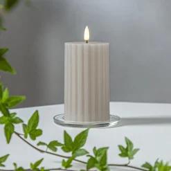 STAR TRADING LED-strip beige 15 cm ægte voks batteridrevet