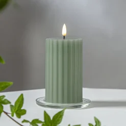 STAR TRADING LED-strip grøn 15 cm ægte voks batteridrevet